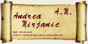 Andrea Mirjanić vizit kartica